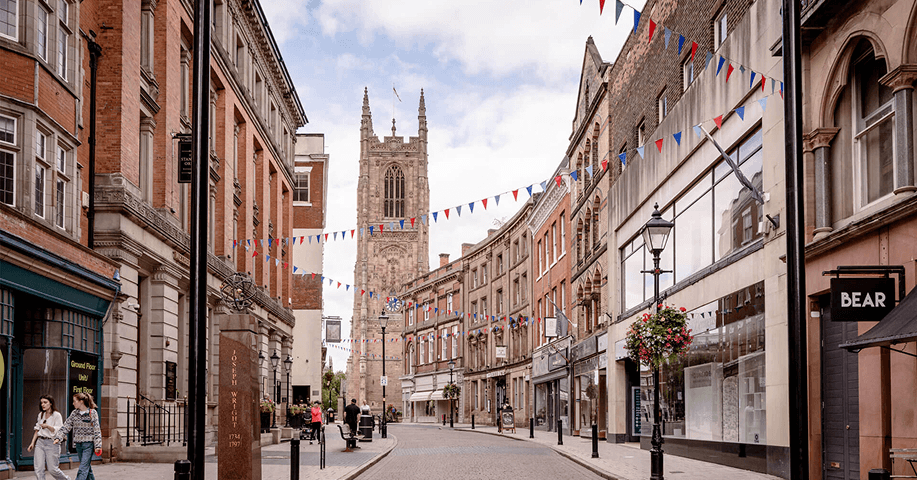 Cavendish and London Property Group Image of street view of Iron Gate, Derby City Centre